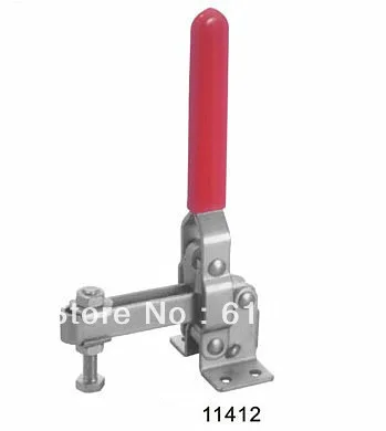 11412 Holding Capacity 200Kg 441 Lbs Nonslip Handle Flanged Base Vertical Hold-down Metal Toggle Clamp Clamper Hand Tool Welding