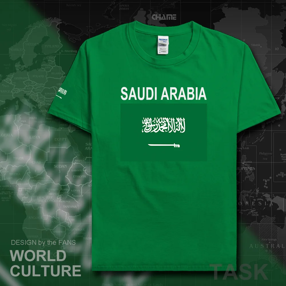 Kingdom of Saudi Arabia t shirts man 2017 t-shirt nation team tshirt 100% cotton gyms meeting fans streetwear tops Saudi Arabian