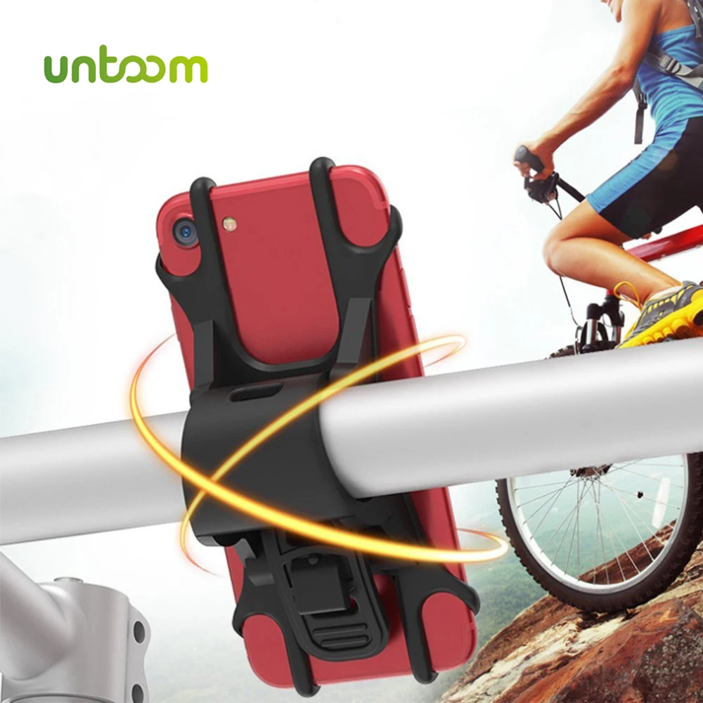 

Untoom Bike Phone Holder for iPhone X Xs Max 8 Samsung S8 S7 Silicone Bicycle Handlebar Stroller Mount for 4-6 inch Mobile Phone