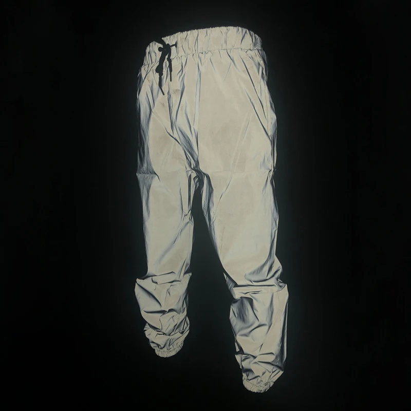 2023 New Men Streetwear Night Dance full reflective joggers Pants Harajuku waterproof Hip Hop Elastic waist sweatpants Trousers