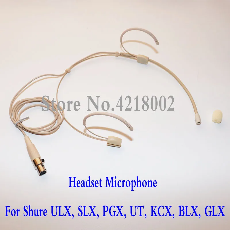 Headset Headworn Omnidirectional Mic Microphone For Shure ULX, SLX, PGX, UT, KCX, BLX, GLX ... Wireless Body-Pack Transmitter