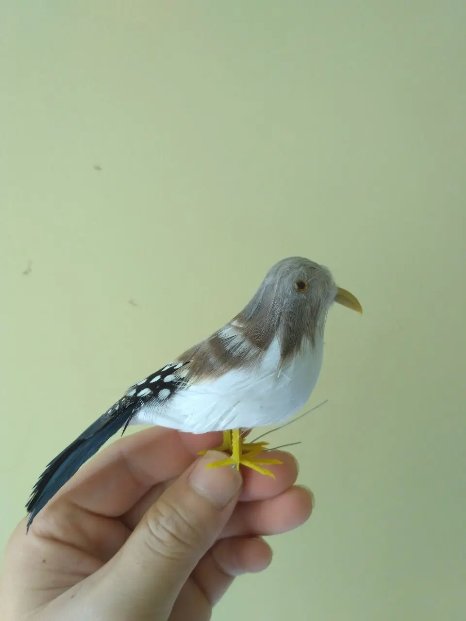 

mini gray feathers Zebra Finch bird foam&feathers bird about 12cm