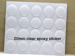 20mm Round Clear Domed Epoxy Seal For Bottle Cap Jewelry Pendants Accessories Easy Sealer DIY Crafts