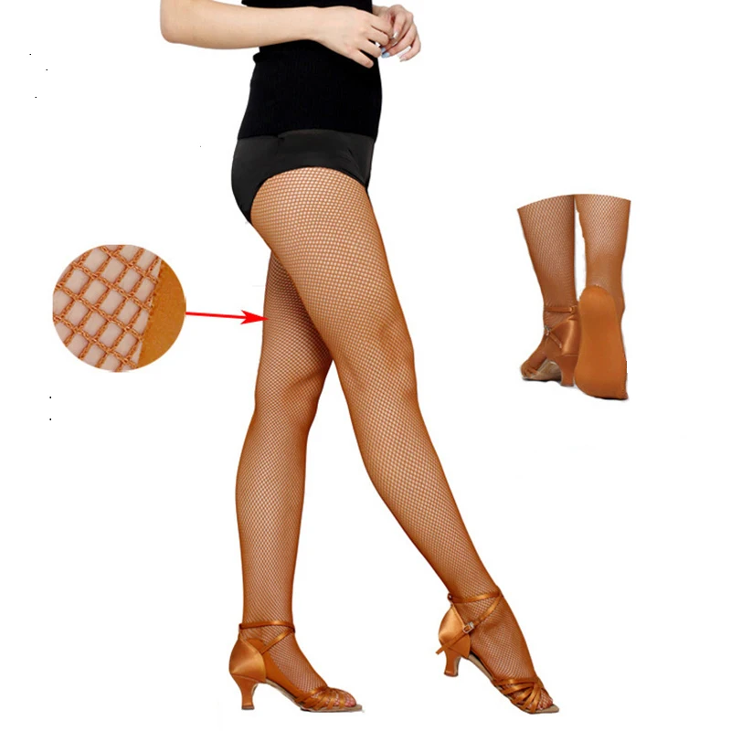 Professional Latin Strumpfhosen Frauen Professionelle Fishnet Strumpfhosen Ballroom & Latin Dance Harte Garn Elastische Latin Strümpfe Strumpfhosen