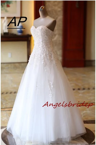 ANGELSBRIDEP-Vestidos De Novia con apliques, corsé De encaje, para Novia, 2021