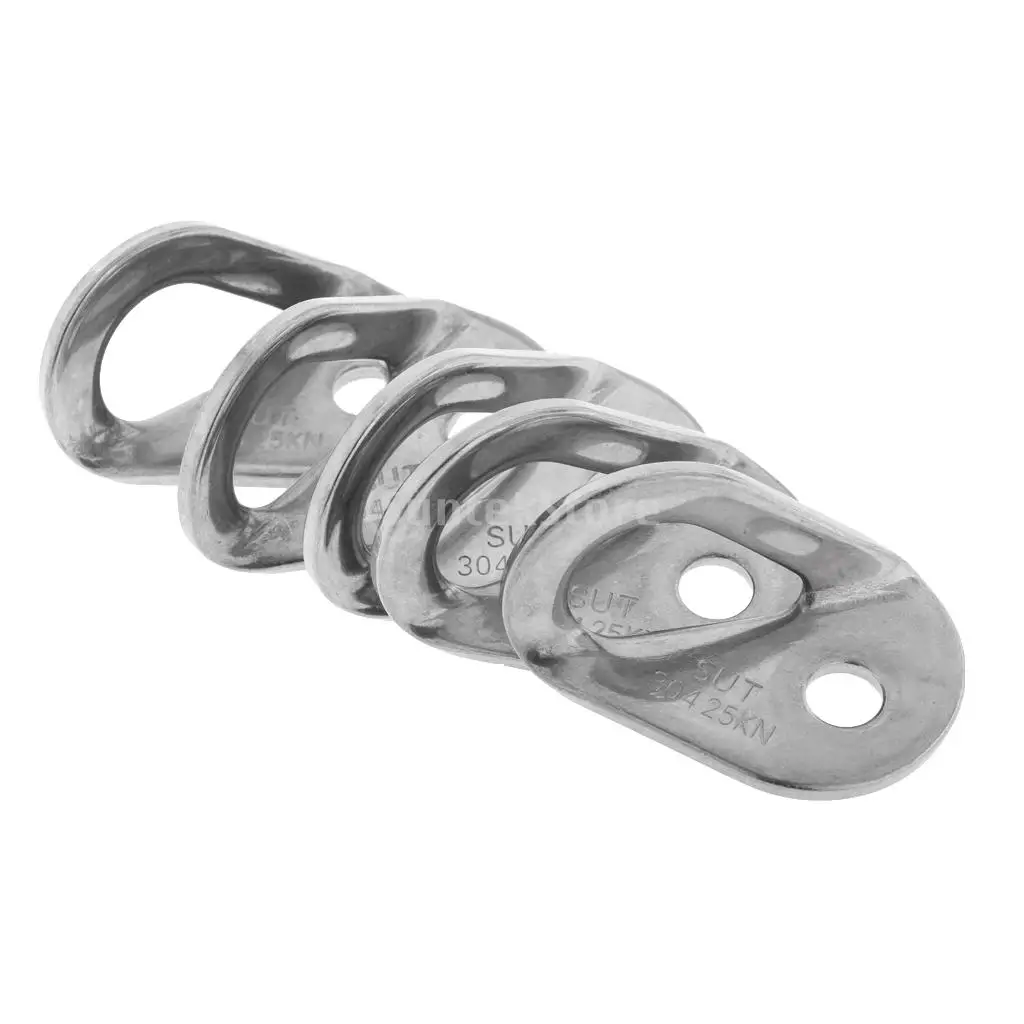 5 Pcs Stainless Steel Anchor Point Bolt Hangers 10mm 25KN/5600Lb Rock Climbing Accessories Rock Climbing Bolt Hangers