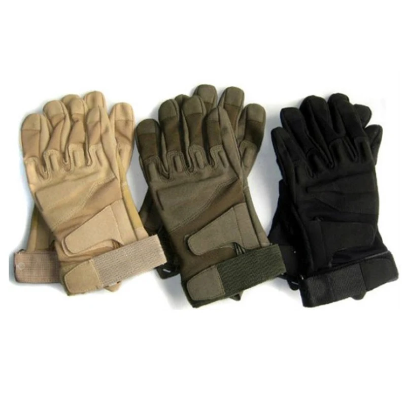 Outdoor Men Adventure Army Gloves Full Finger Military Police Safety  Anti-Slippery Leather Wear-Resistant Tactical-Gloves M-XL