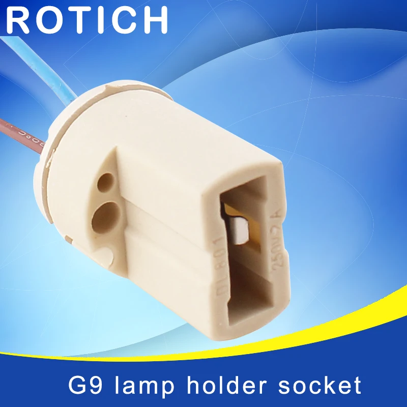 

10pcs/lot G9 Lamp Base 250V 2A Ceramic Socket High quality G9 Type Halogen Lamp Holder