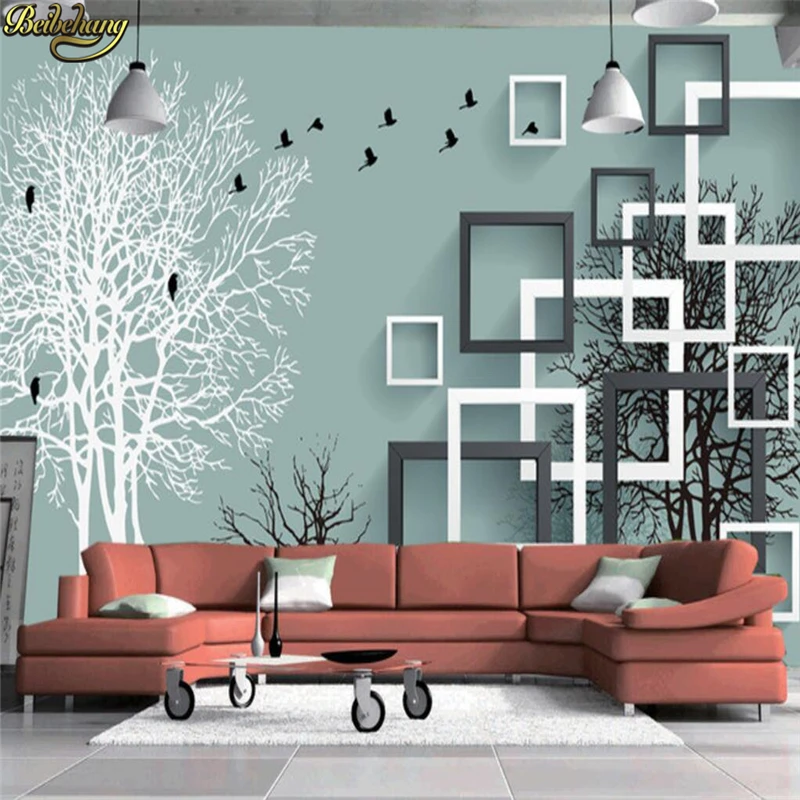 

beibehang Abstract forest flying birds 3D Photo Wallpaper Mural Living Room Backdrop Wall Paper roll Modern Home Decor Frescoes