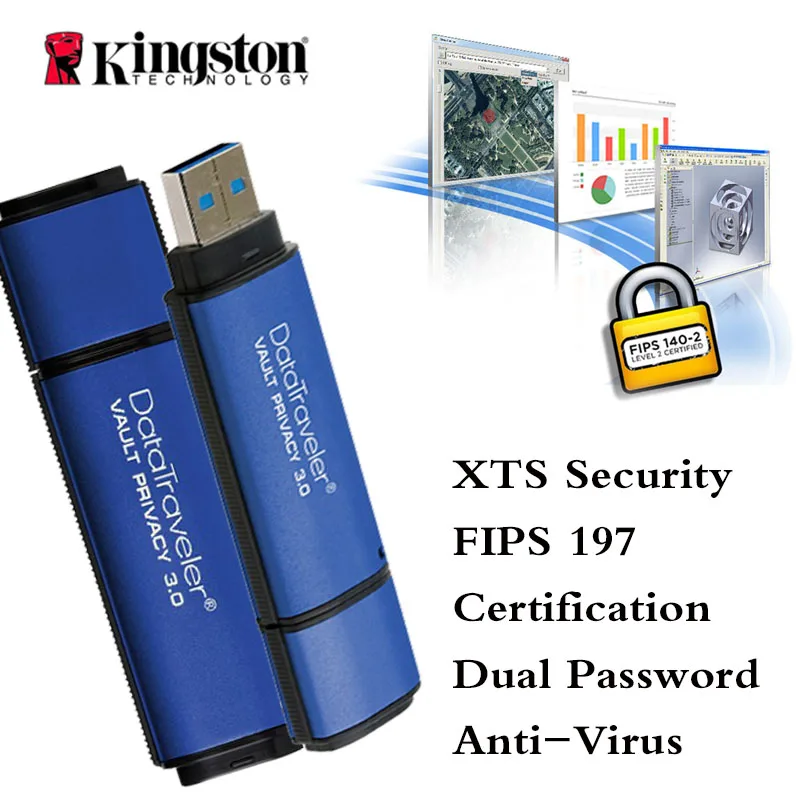 Kingston USB Flash Drive 64 GB pendrive 16 GB 32bg 8 GB USB3.0 ความเร็วสูง USB Stick Enterprise-Class การเข้ารหัสฮาร์ดแวร์ pendrive