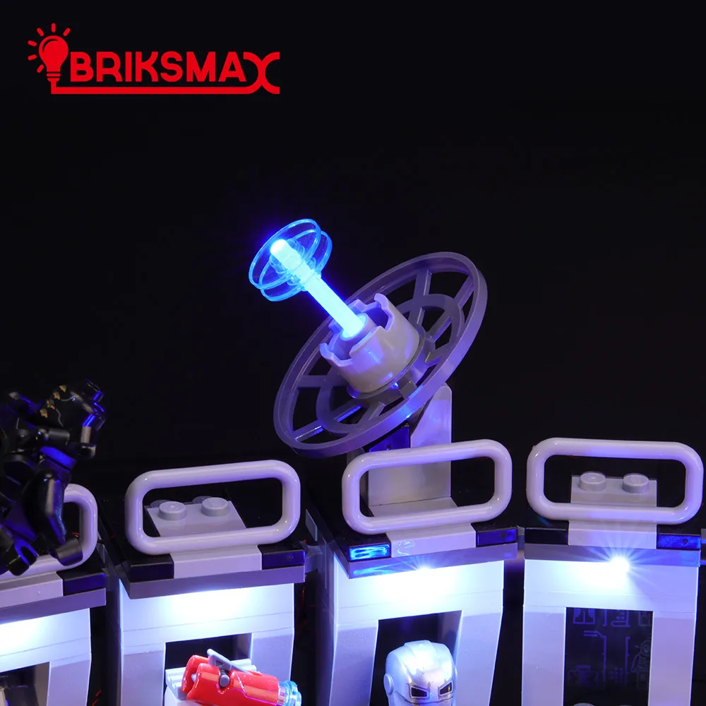 Kit di illuminazione a Led BriksMax per blocchi di costruzione per hall blindati Tony Stark compatibili con 76125