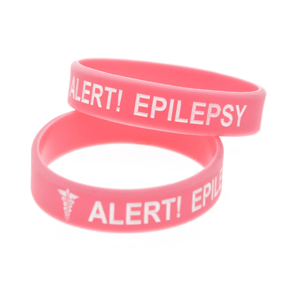 50 Stück Alarm-Epilepsie-Silikonarmbänder für Kinder, Unisex-Gummiarmband für den Außenbereich – Detail 6