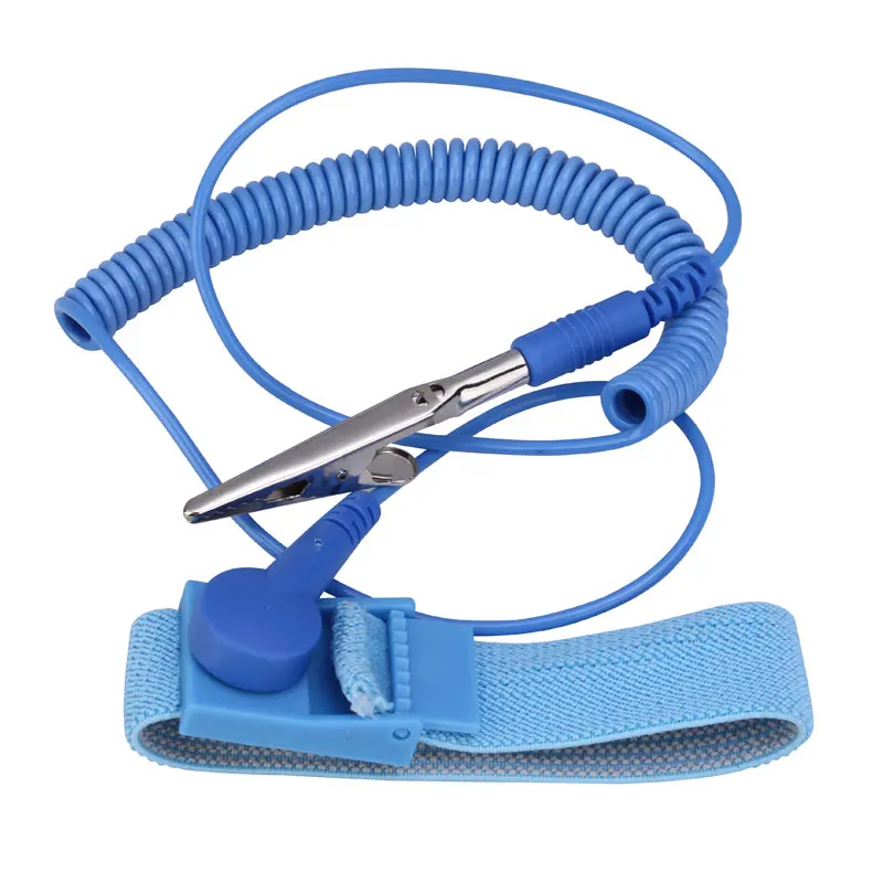 Correa elástica de pulsera ESD antiestática con Clip para herramientas de trabajo de reparación electrónica sensible