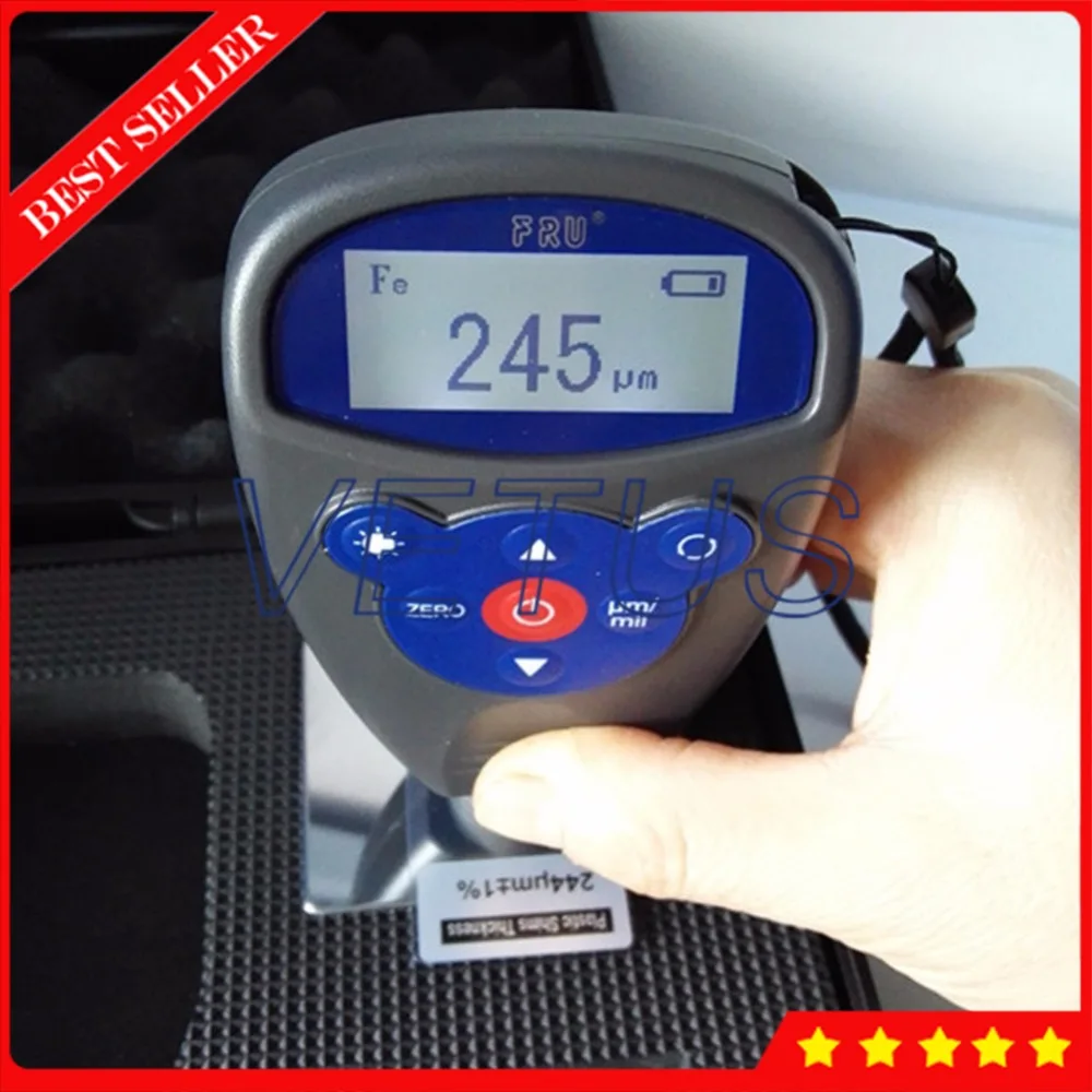 WH-82 F NF type probe Coating Thickness Tester with Magnetic Eddy Current Method Digital Meter Tester