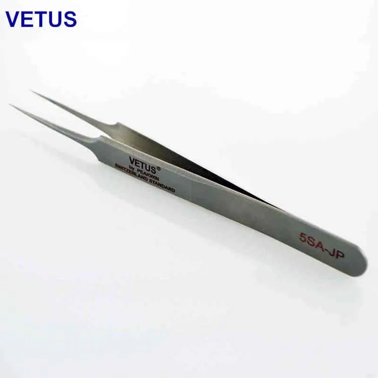 VETUS 5SA-JP Hyperfine High-Precision Non-Magnetic Anti-Acid Super hard Tweezers For Mobile Phone Tablet Watch Repair Forceps