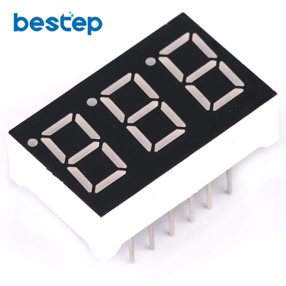 10PCS Common Cathode 0.36 inch 3 Bit Digital Tube Red Led Display Series Voltage Panel