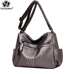 Borse a tracolla grandi di moda per le donne Borsa a tracolla in morbida pelle di marca famosa Borse di lusso femminili Borse da donna Designer Sac 2019