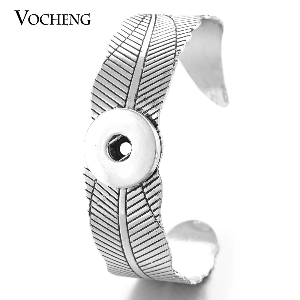 10PCS/Lot Wholesale Vocheng Ginger Snap Button Cuff Bangle 18mm Jewelry NN-475*10 Free Shipping