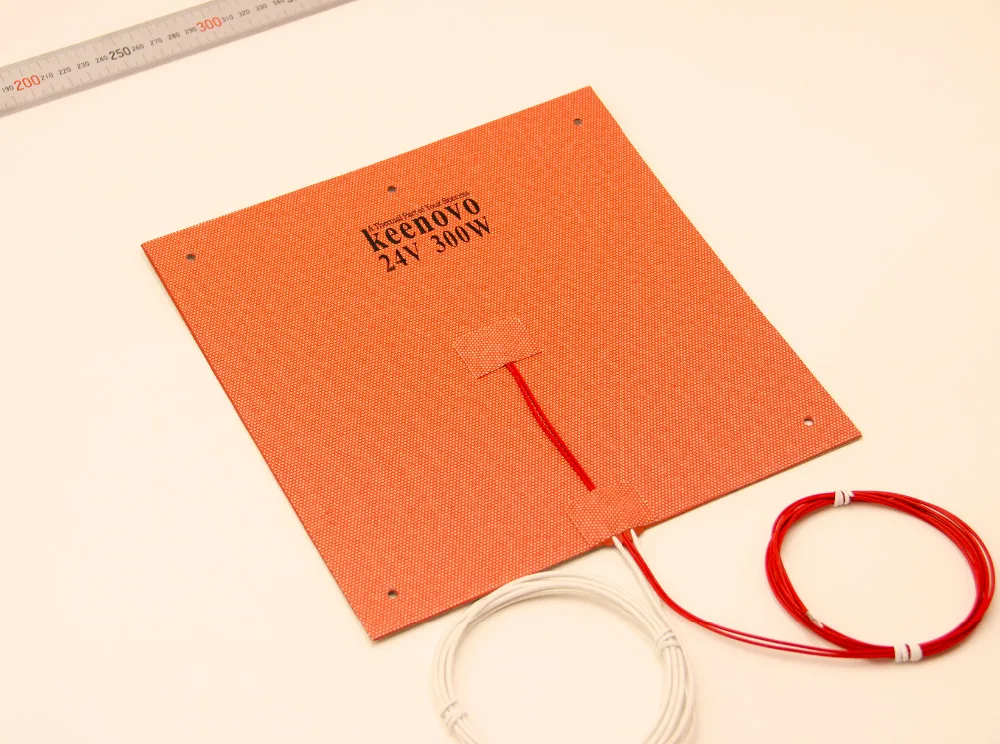 

Keenovo Silicone Heater 245X245mm 300W@24V for Ultimaker Clone CL260 3D Printer Heated Bed,Build Plate Heating Element