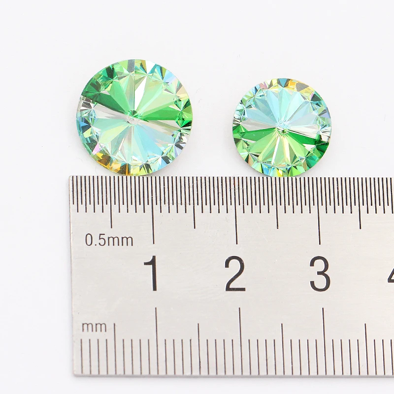 Crystal glass Rhinestones Rivoli Stones for clothing Loose Rhinestones gule On Garment applique Stones for Jewelry Making 5pcs