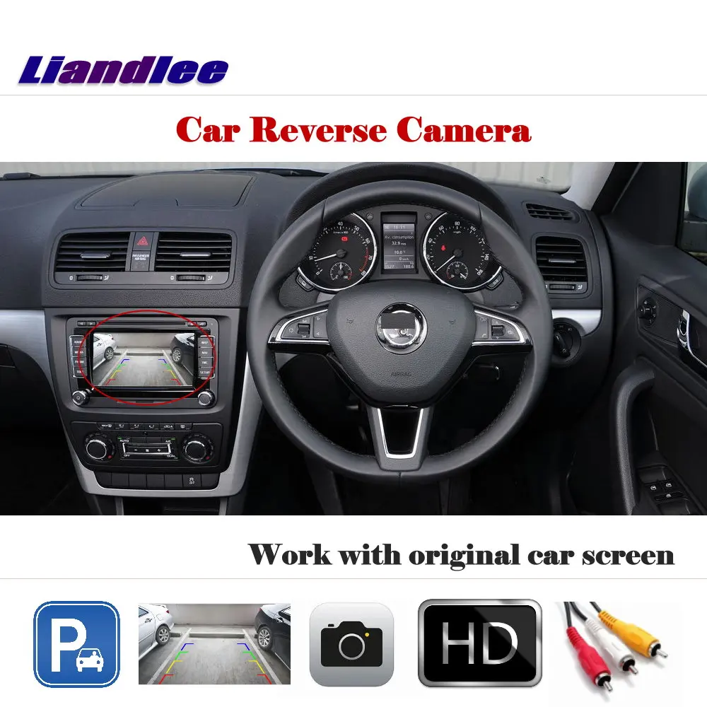 

For Skoda Fabia 2007-2014 Auto Reverse Parking Camera Rear Rearview CAM Back Work With Car Factory Screen