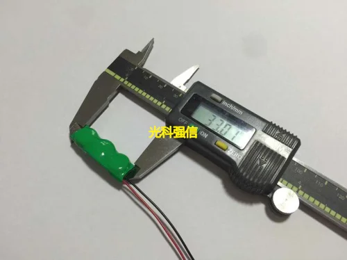 Batería recargable NI-MH con botón, Pila de níquel-hidrógeno, 40mAh, 3,6 V, con respaldo de plomo