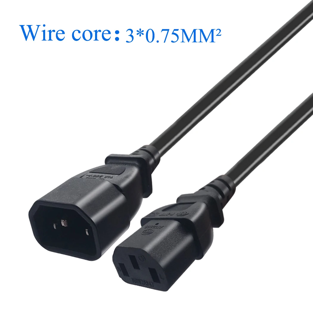 JORINDO 0.3M/1FT IEC320 C14 TO C13 power cable cord, IEC C13 female to C14 male ,For Power Distribution Unit PC Computer