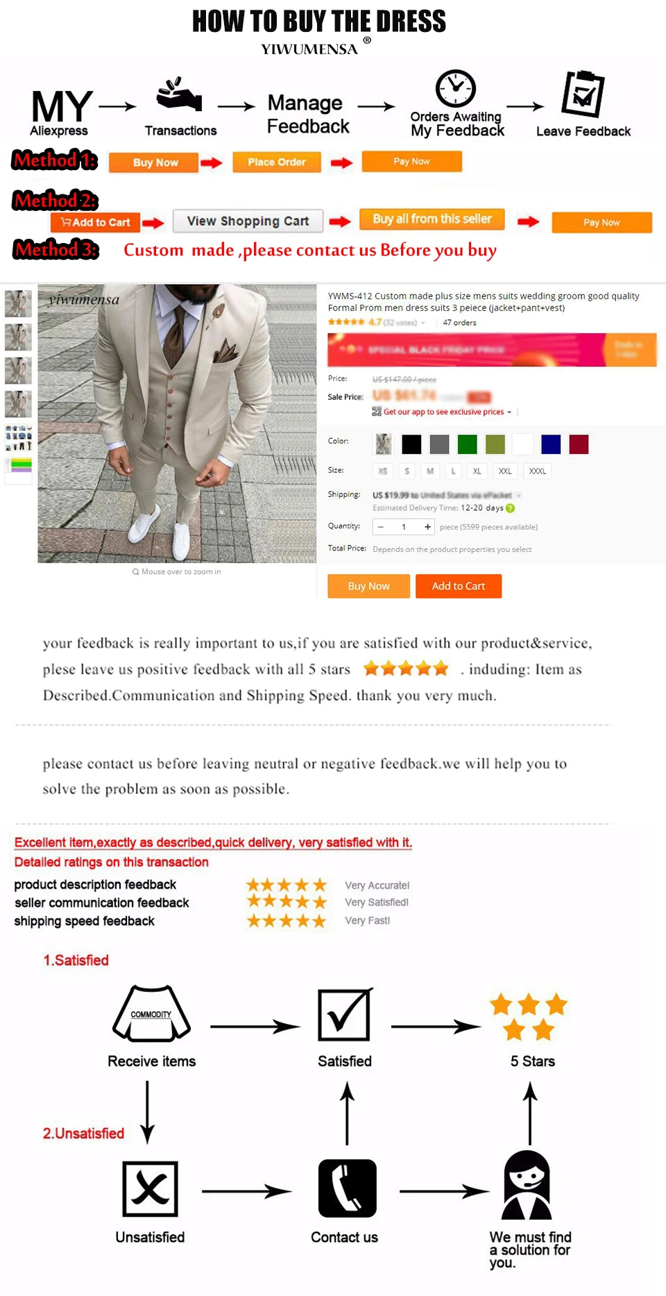 Men's Embellished Three-Piece Suit — product detail 11