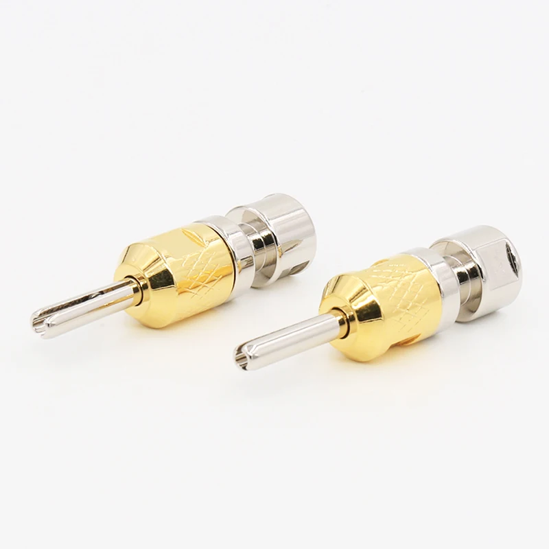 

4ps CAB single Banana plug ,Rhodium plate 4mm cable terminate holes