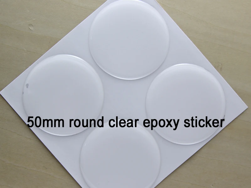 

50-200pcs/lot 50mm Round Transparent Epoxy Stickers 3D Crystal Clear Epoxy Adhesive Circles Sticker For Bottle Cap Pendants