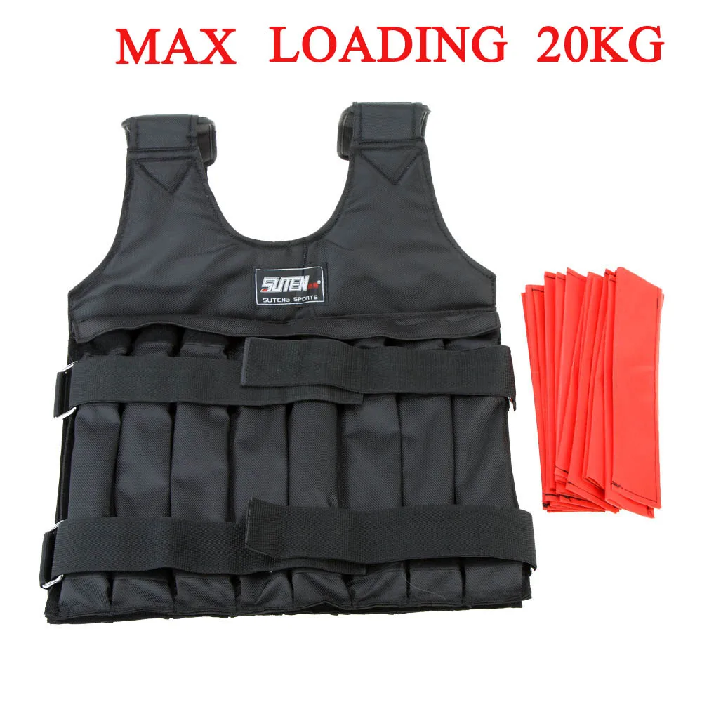 20/50 Kg Loading Weight Vest For Boxing Weight Training Workout Fitness Gym Equipment Adjustable Waistcoat Jacket Sand Clothing