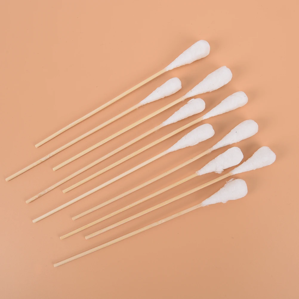 20pcs Women Beauty Makeup Cotton Swab Cotton Buds Make Up Wood Sticks Nose Ears Cleaning Cosmetics Health Care 20cm