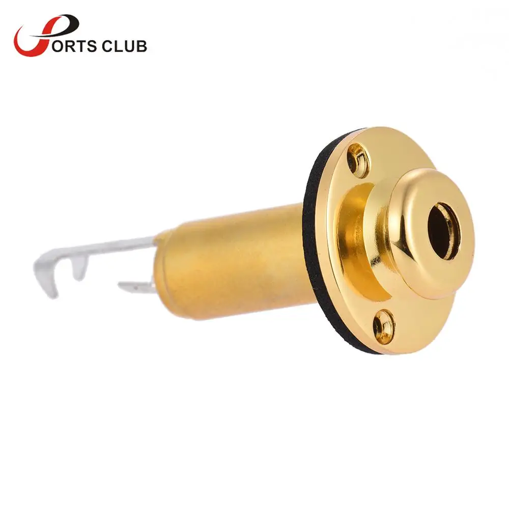 Acoustic Electric Guitar Mono End Pin Jack Endpin Jack Socket Plug 6.35mm 1/4 Inch Copper Material with Screws Guitar Parts