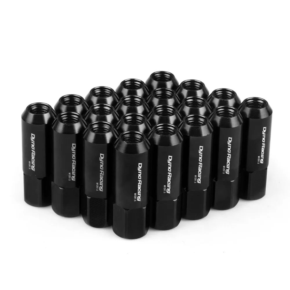 Dynoracing 60MM M12*1.5 Wheel Nuts New 20PCS Racing Lug Wheel Nuts Screw Aluminum Lug Nut  M12X1.5 BX100442