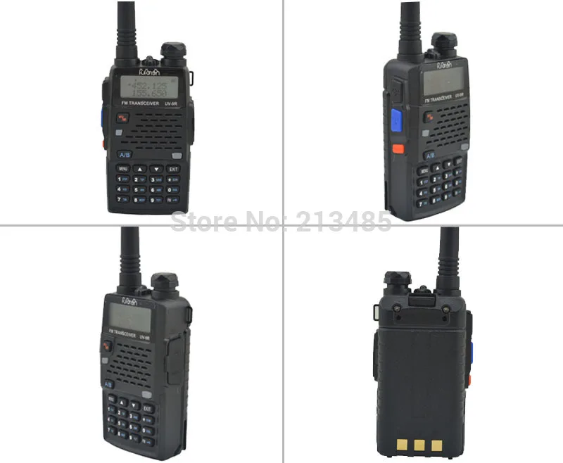 Double PTT Dual Band 400-520MHz & 136-174MHz FM Portable Two-way Radio with Flash light