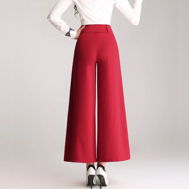 Lady Modern Wide-legged Trousers Adult National Standard Dance Pant Friendship Dance Trousers High Waist Trumpet Pants B-6879