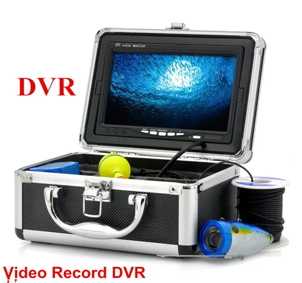 7-дюймовый цифровой цветной TFT-монитор, 12 светодиодов, 1000TVL HD, камера для подводной рыбалки, кабель 15 м с видеорегистратором