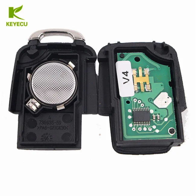 KEYECU 3-Tasten-Fernbedienungsschlüssel Teil 434 MHz 1K0 959 753 G für VW Caddy Eos Golf Jetta Tiguan, Seat Leon, Skoda Octavia II – Detail 3