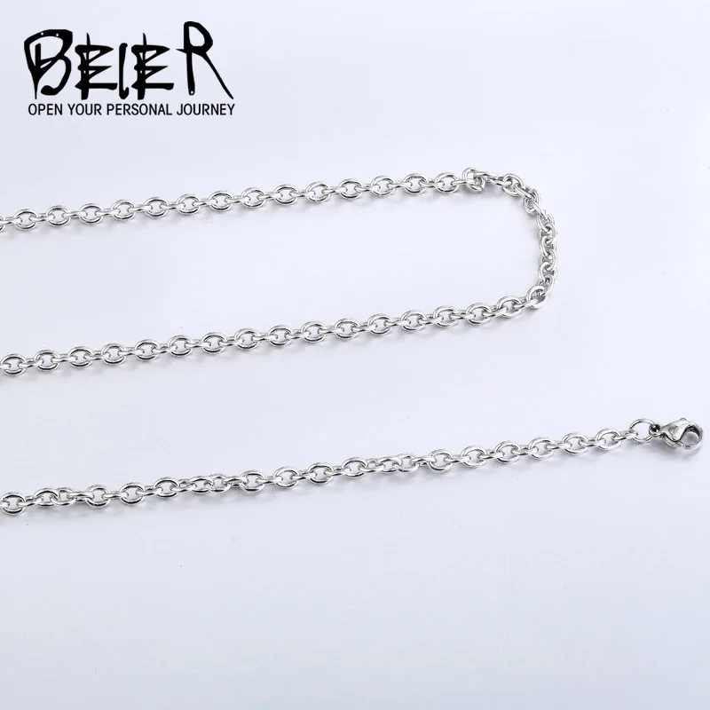 Beier stainless steel necklace twist 3mm/4mm trendy chain necklace boy man necklace chain BN1027