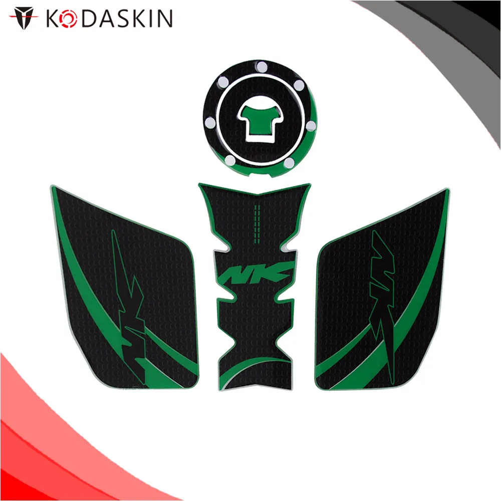 

KODASKIN Motorcycle for CFMOTO 400NK 650NK 3D Epoxy Resin Applique Tank Pad Sticker Decal Emblem GRIPPER STOMP GRIPS EASY Green