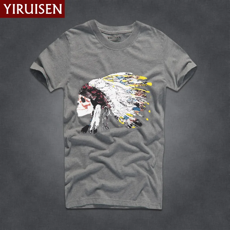 YiRuiSen Brand Top Quality 100% Soft Cotton Print T Shirt Men Short Sleeve Men t-shirt For Summer Fashion Clothing Tops Tees