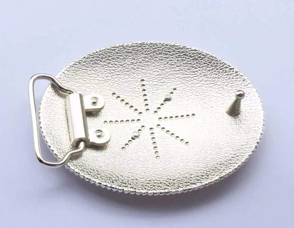 High Quality Oval Lace Golden Initial Letter Belt Buckle Silver With Gold Fashion Man Jeans Accessories For 4cm Wideth Belt