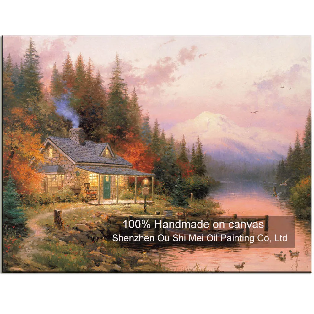 

100% Handmade High Quality European Style Landscape Oil Painting On Canvas Mountain Scenery Living Room Decor Wall Paintings