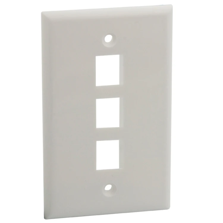 3 ports keystone wall plate with 114 X 70mm