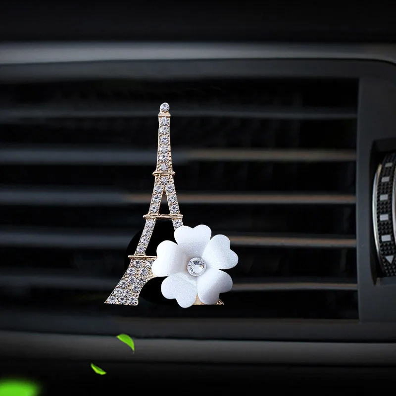 Paris tower car air freshener perfume Perfume clip for air conditioner outlet automobile air freshener bottle diffuser