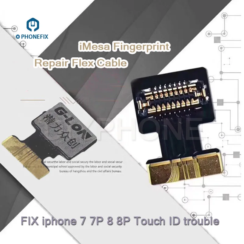 G-Lon IMesa Vân Tay FPC Ổ Cắm Nối Cáp Mềm Làm Nóng Nền Tảng Cho Iphone 7 7P 8 8P Touch ID vân Tay