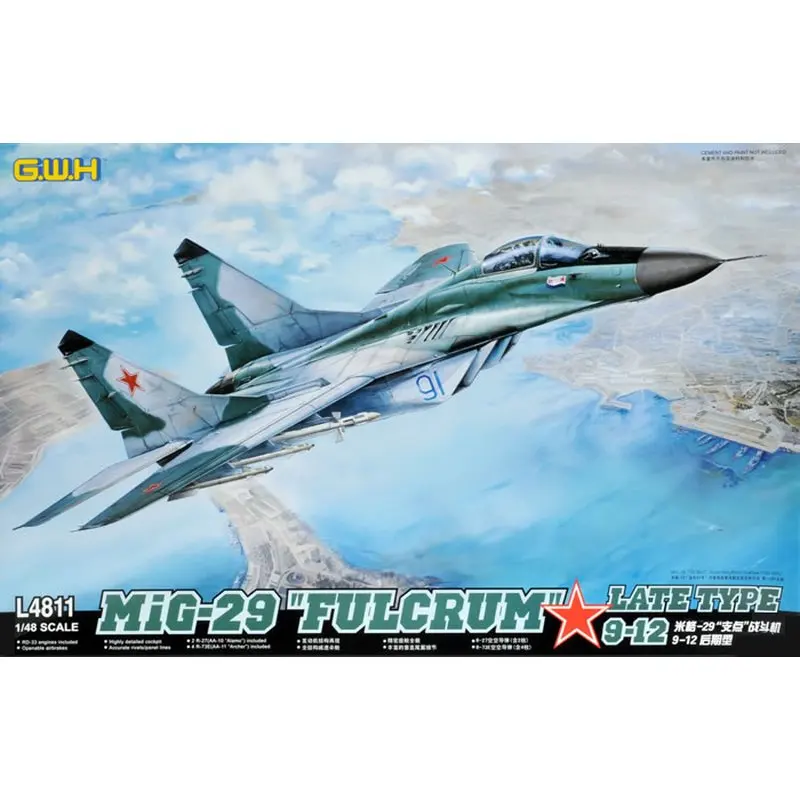 

Great Wall Hobby L4811 1/48 MiG-29 9-12 "Fulcrum" Late Type - Scale Model Kit