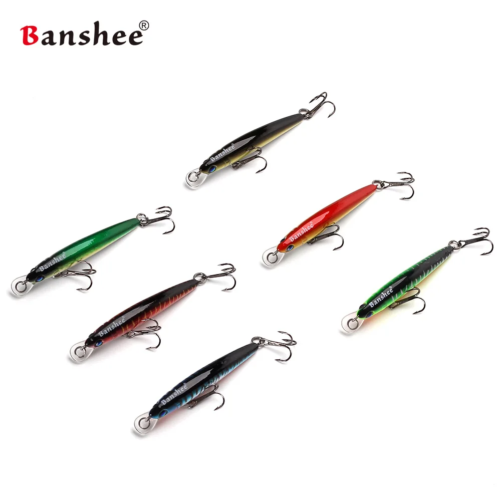 6pcs/lot 70mm 4.5g Rattle Sound Wobbler GO-011 Trout Bluegill Fishing Lure Slow Sinking Jerkbait Minnow Hard Artificial Bait