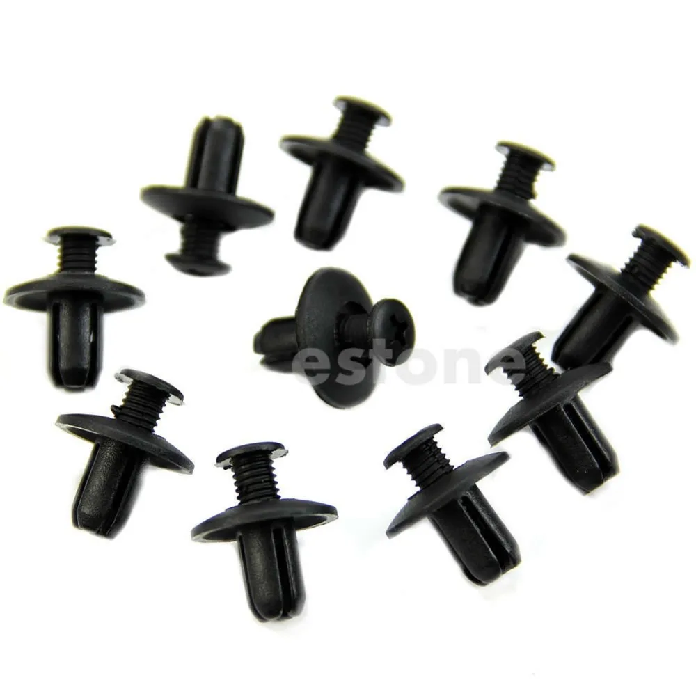 QILEJVS New 8mm Car Hole Dia Plastic Rivets Fastener Fender Bumper Push Pin Clips 10pcs