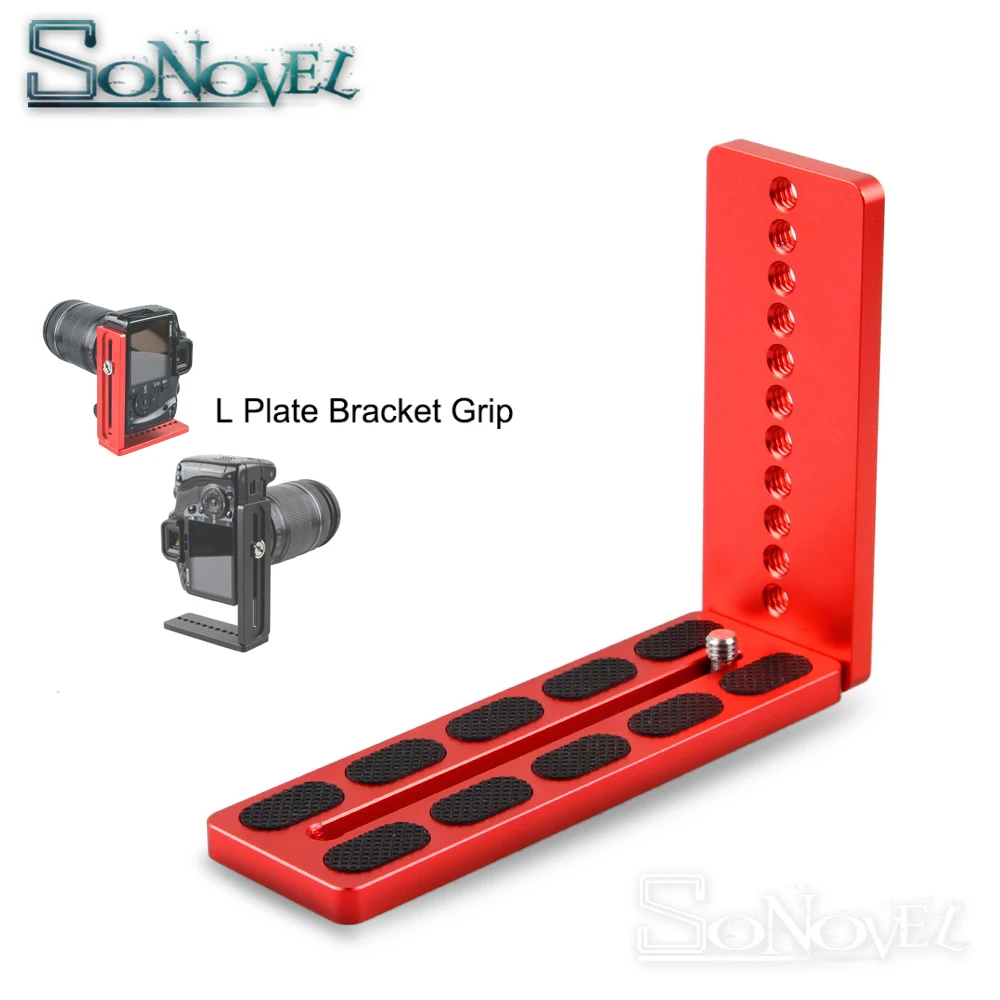 Vertical Shoot Quick Release L Plate Bracket Grip Base Holder for Canon Nikon DSLR Camera & Zhiyun DJI Gimbal Stabilizer